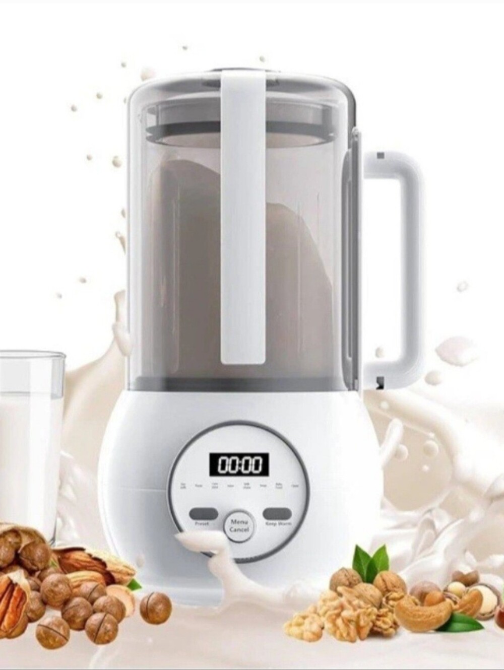 NIB! Nut Milk Maker 8 in 1 Function with Digital Timer And Self Cleaning - Picture 1 of 13